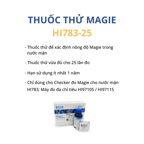 HI783-25 Thuốc thử Magie - Ảnh 5