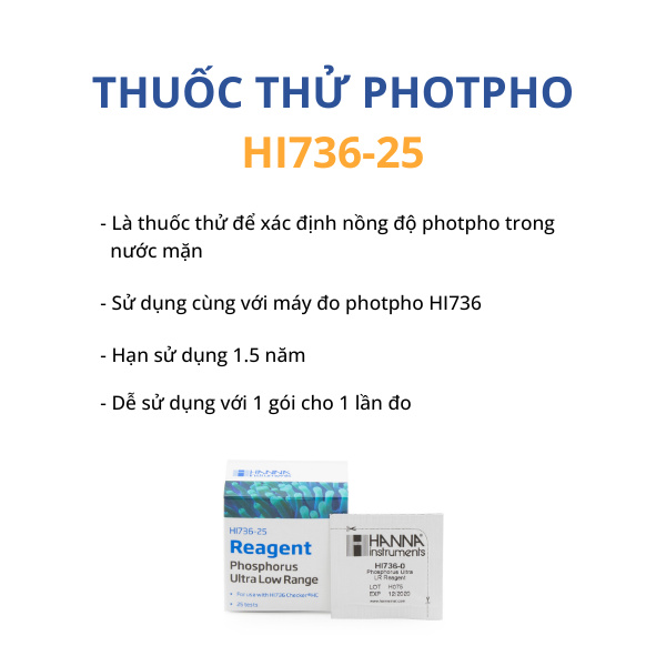 HI736-25 Thuốc thử Photpho - Ảnh 5
