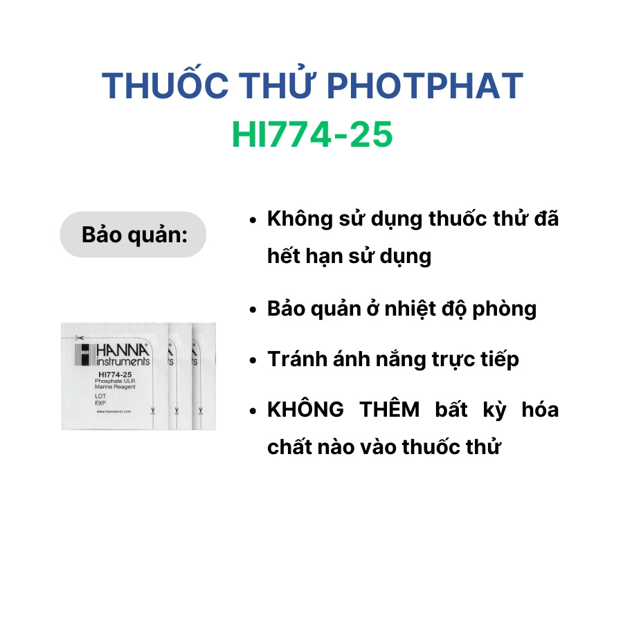 Thuốc Thử Photphat HI774-25 - Ảnh 6