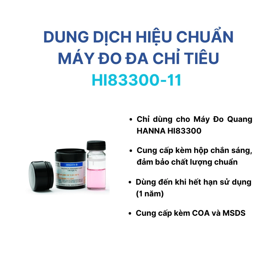 Dung dịch hiệu chuẩn Máy đo đa chỉ tiêu HI83300-11 - Ảnh 3