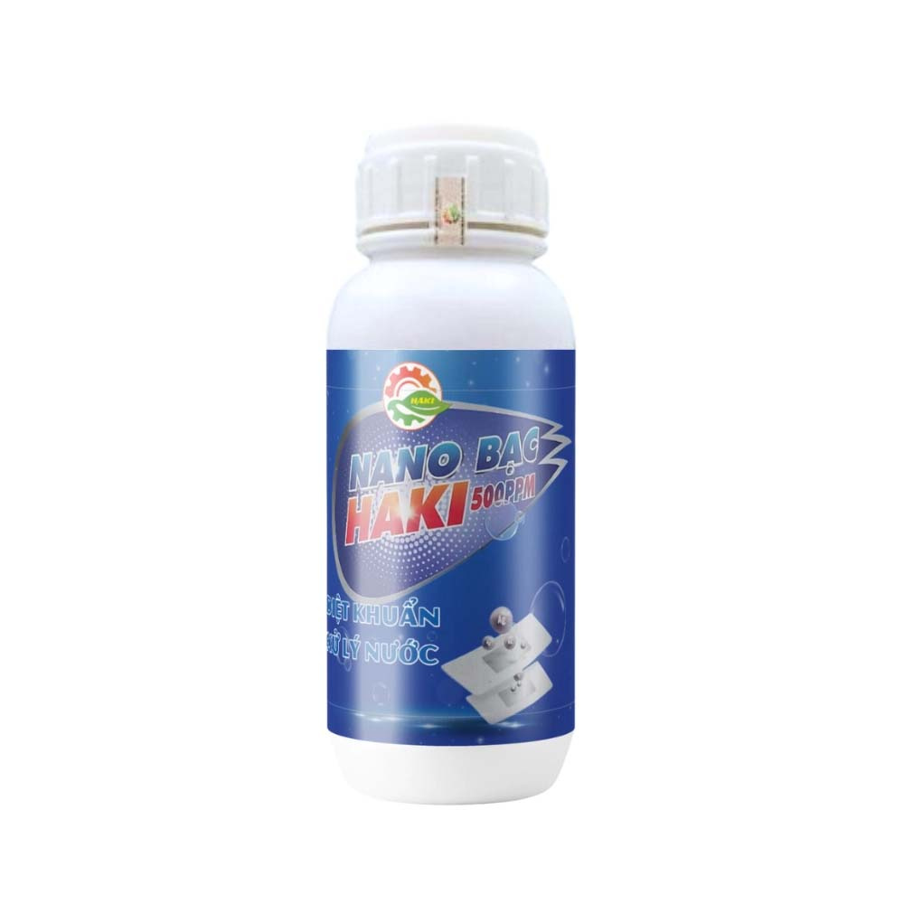 Nano bạc Haki cho cá cảnh 500ml làm trong nước, khử khuẩn, khử mùi hiệu quả