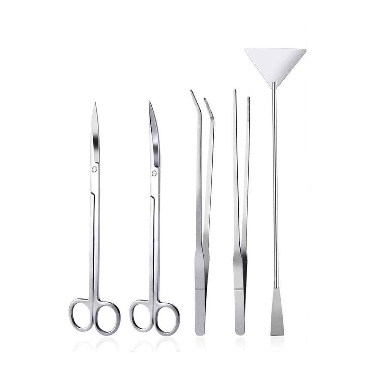 Bộ Dụng Cụ Thuỷ Sinh 5 món - Bộ vệ sinh Kéo Nhíp San Nền - Dụng cụ trồng cây thuỷ sinh
