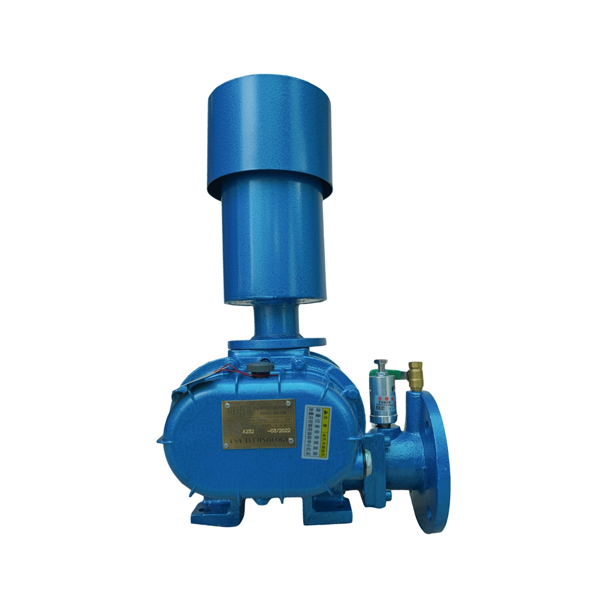 Máy thổi khí tạo oxy Airtech HD 65BS – 3.5KW – Bô sắt tráng kẽm