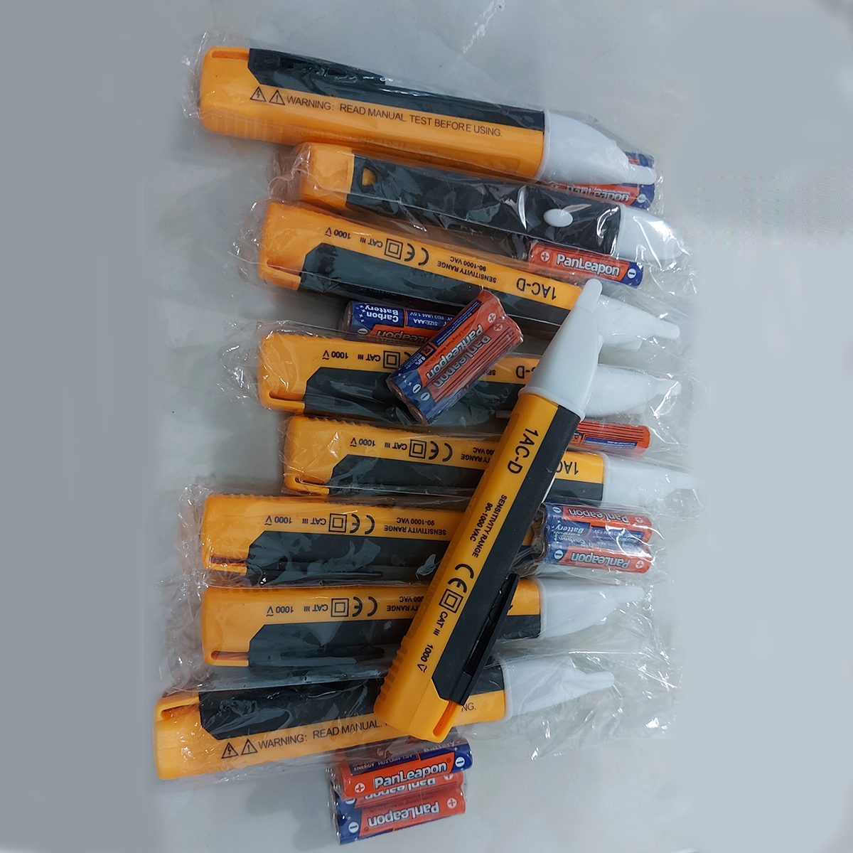 Bút thử điện 2 LED Không Tiếp Xúc An Toàn Độ Chính Xác Cao, có túi treo cho cửa hàng - Ảnh 2