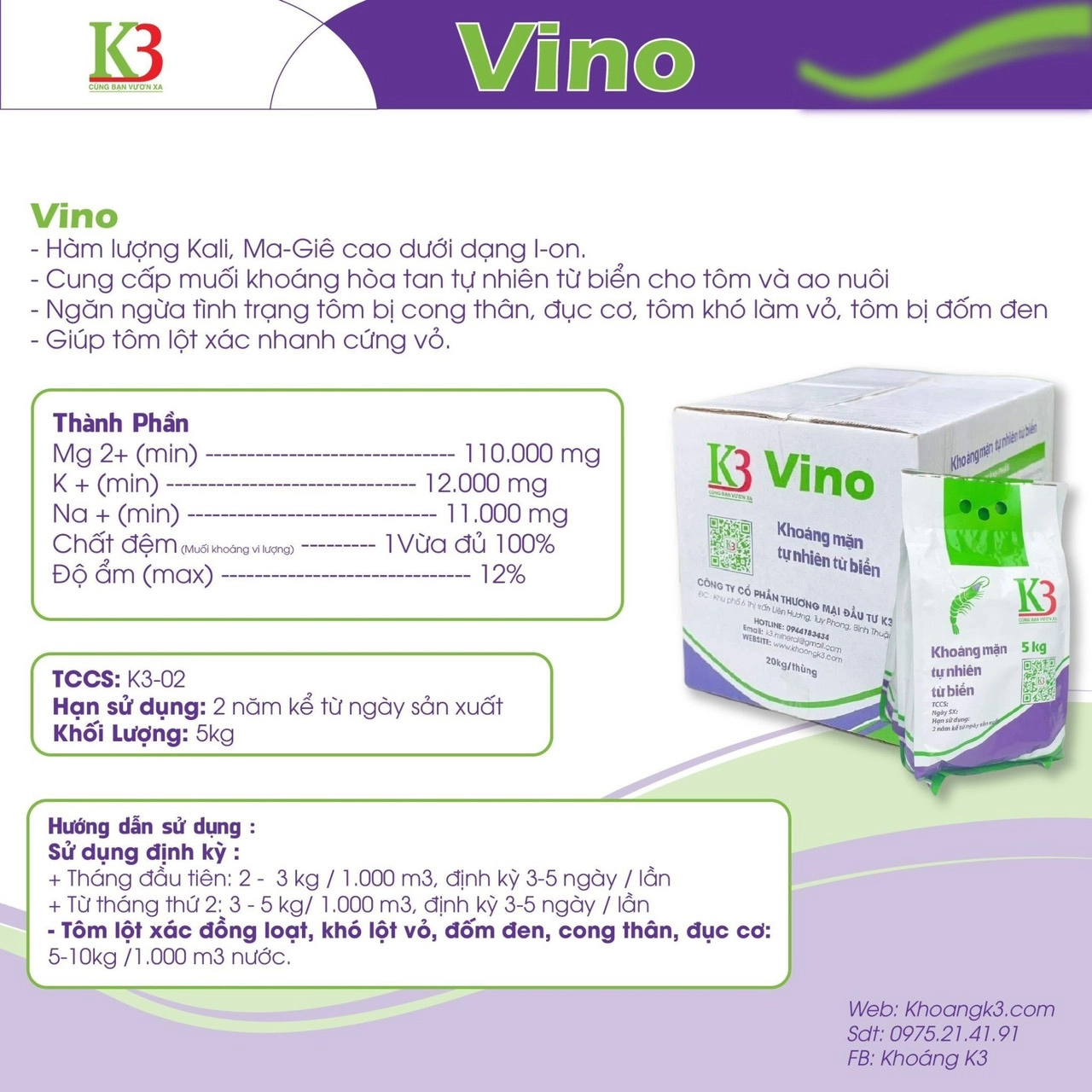 K3 - VINO Khoáng mặn - Ảnh 2