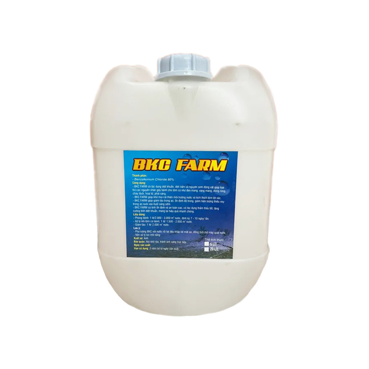 BKC FARM diệt khuẩn dùng trong Nuôi trồng Thủy sản