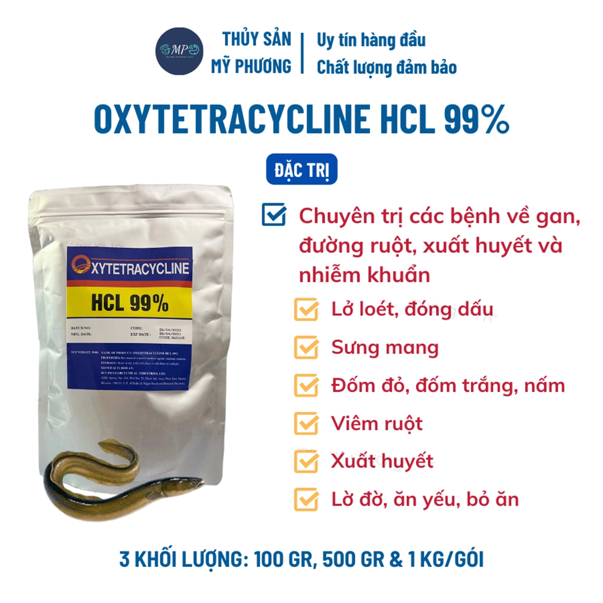 Oxytetra Oxytetracycline Hcl 99% dùng cho lươn - Ảnh 2