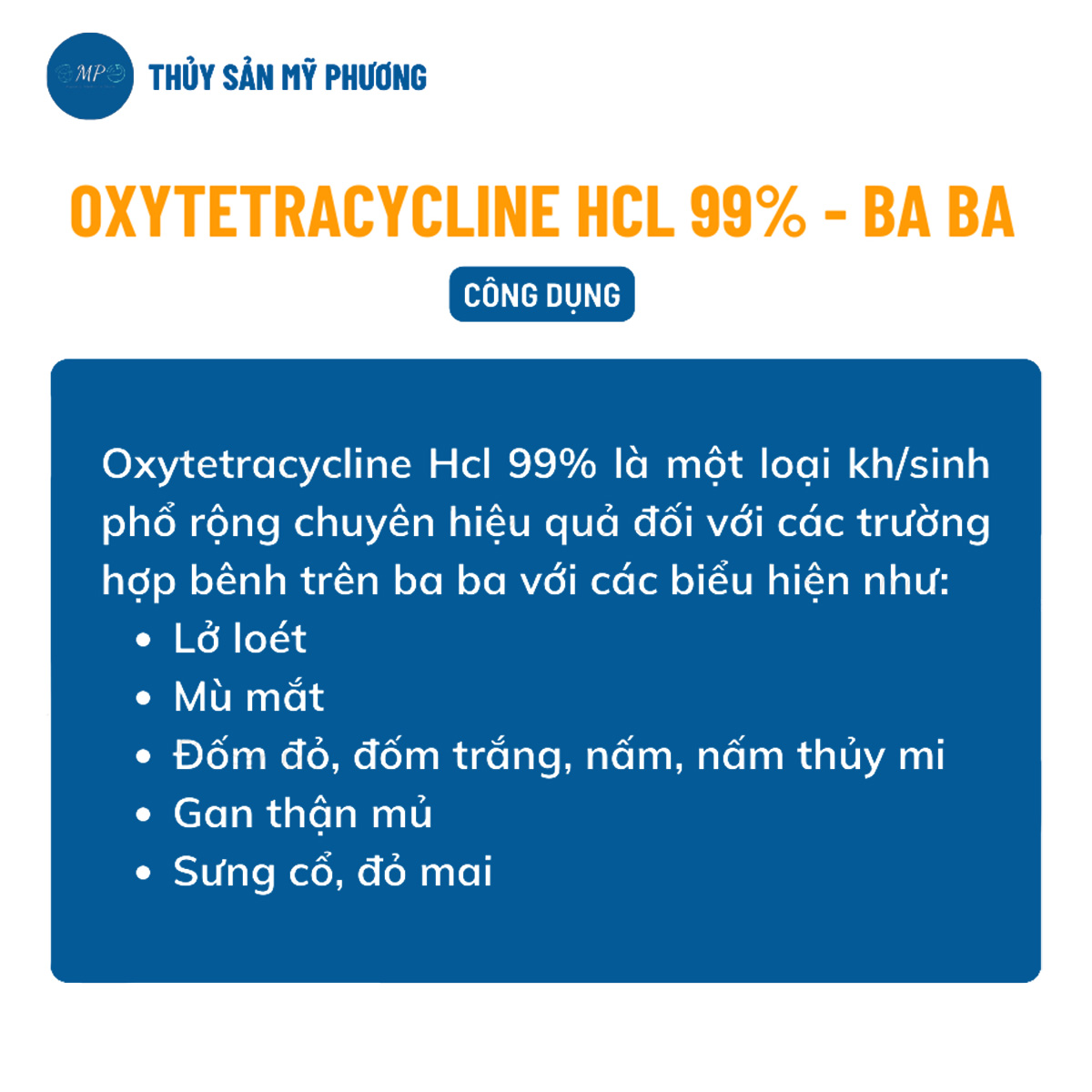Oxytetra Oxytetracycline Hcl 99% kháng sinh ba ba - Ảnh 6