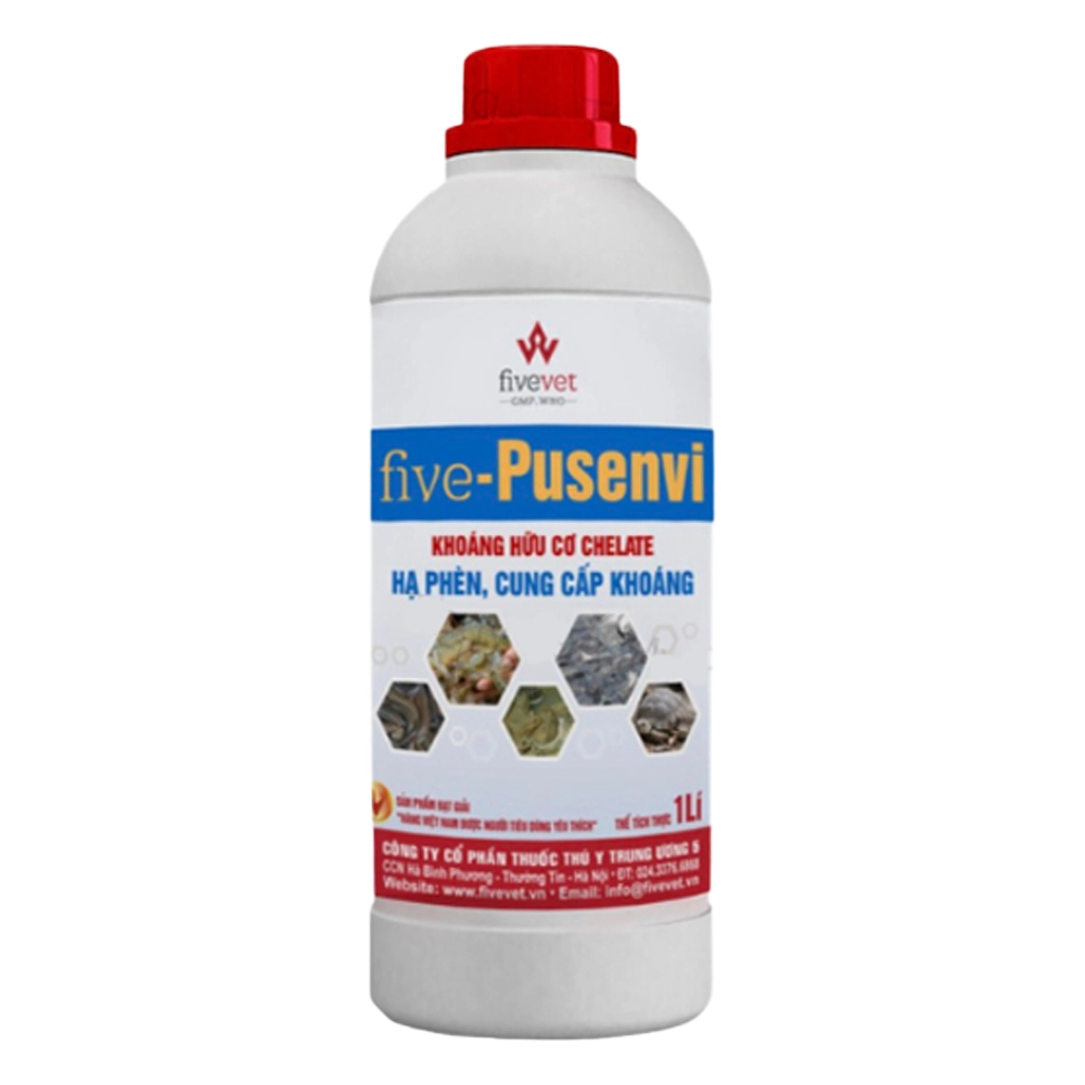 Pusenvi hạ phèn hấp thụ kim loại nặng clo bổ sung khoáng giải độc đáy ao