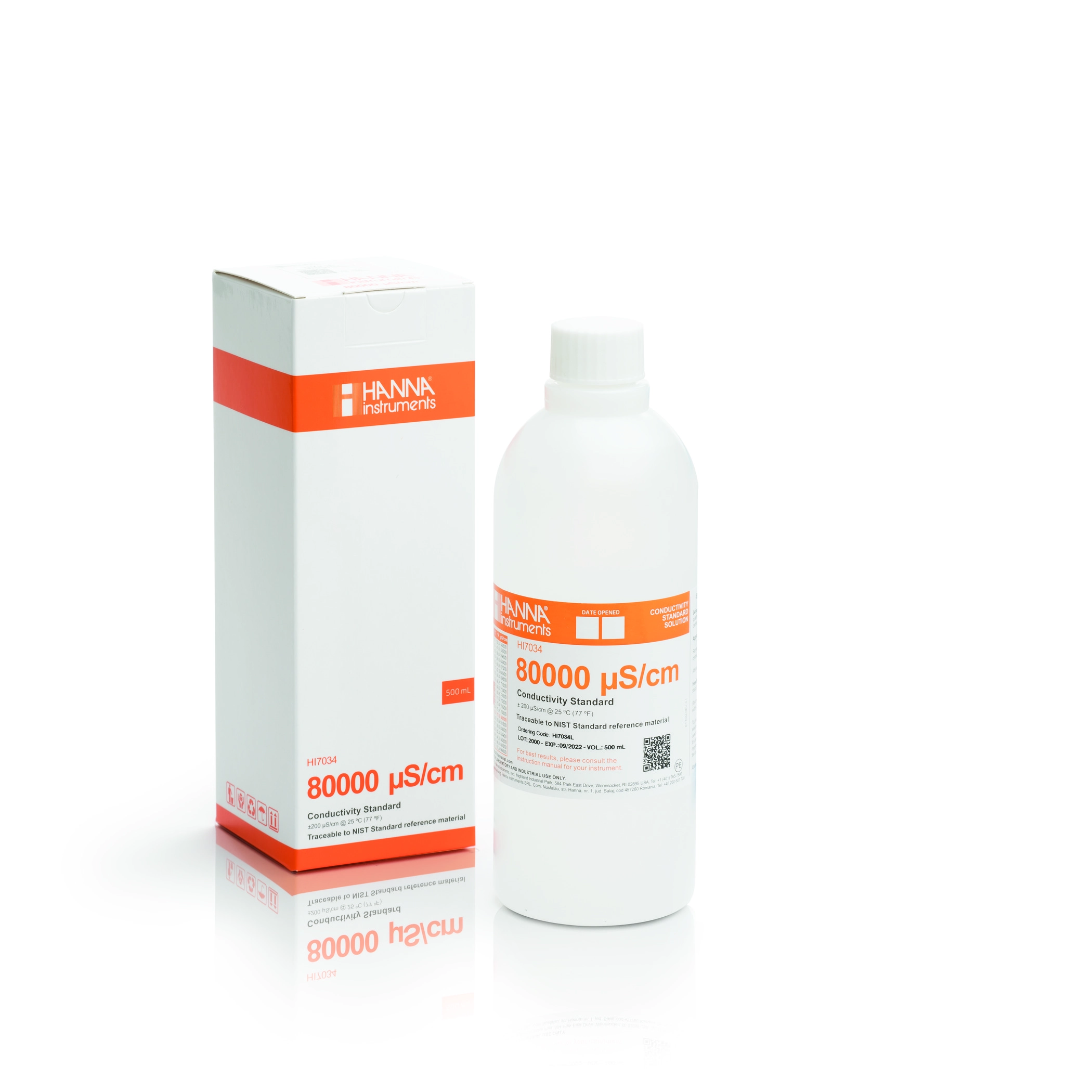 HANNA HI7034L - Dung Dịch Hiệu Chuẩn Độ Dẫn (EC) 80000 µS/cm, 500ml