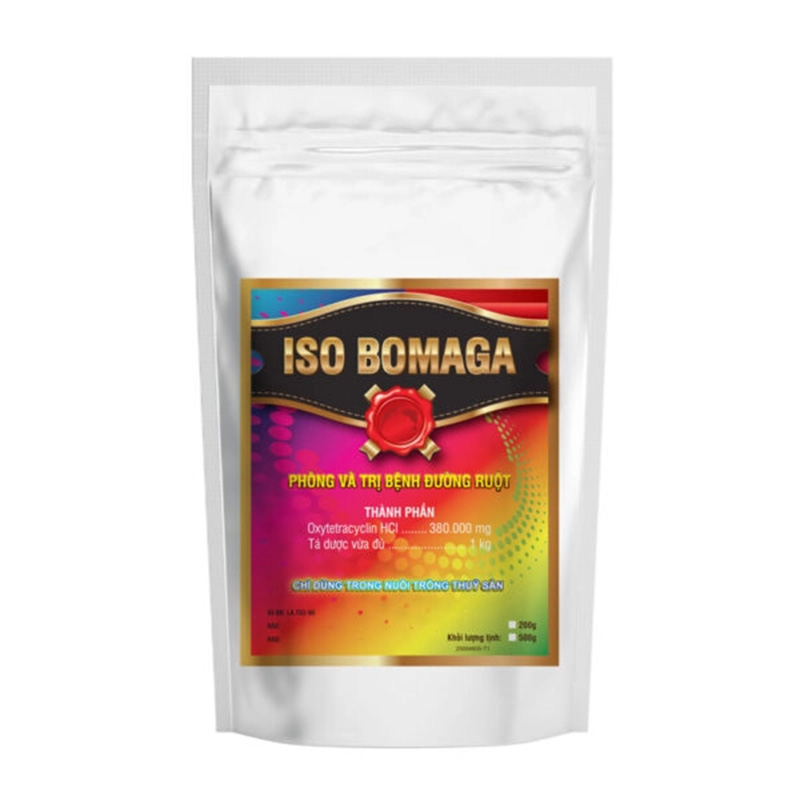 ISO BOMAGA đề phòng và trị bệnh thân đỏ, đầu vàng, đốm trắng và vàng gan cho tôm thẻ, tôm sú