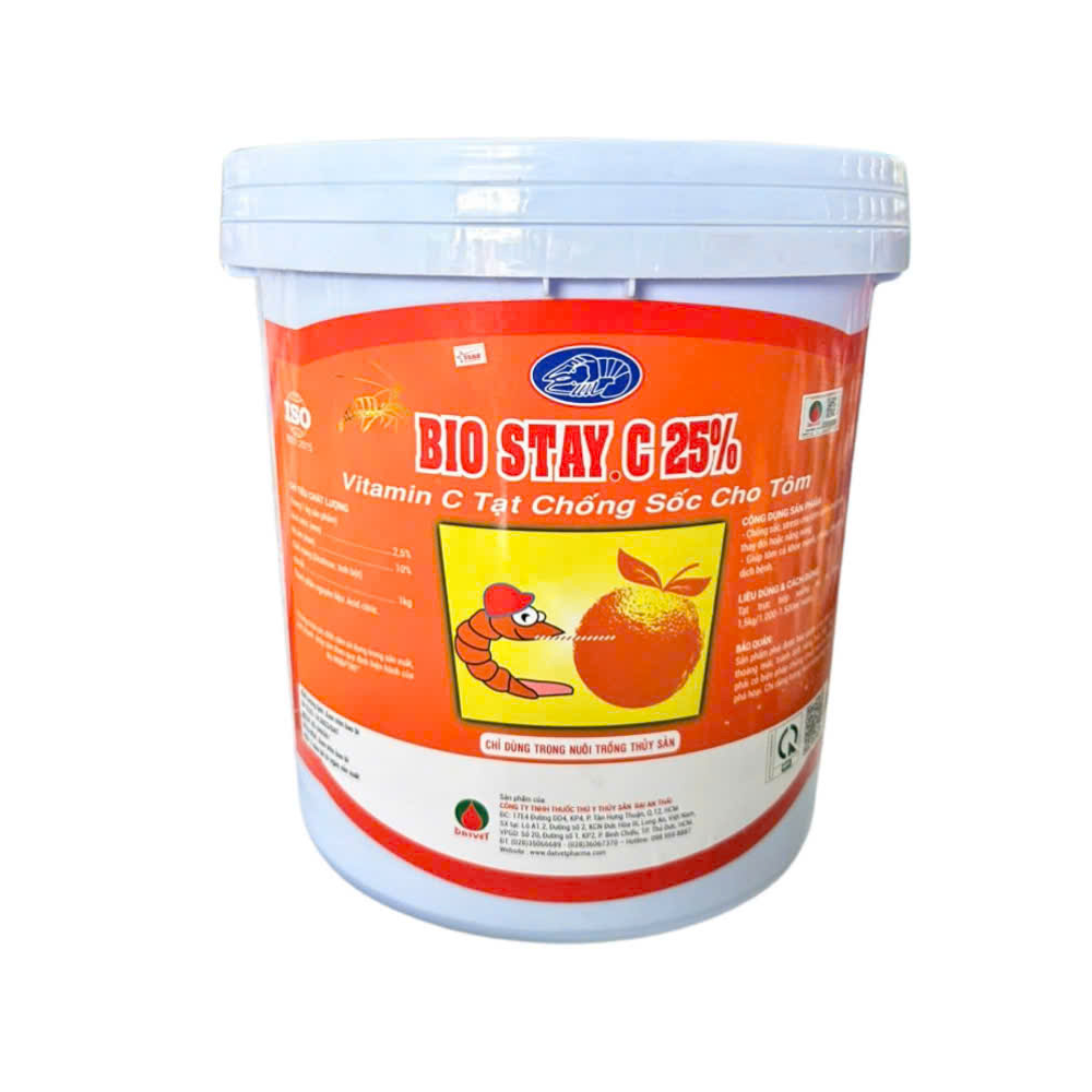C tạt chống sốc cho tôm - Bio stay C 25% (xô)