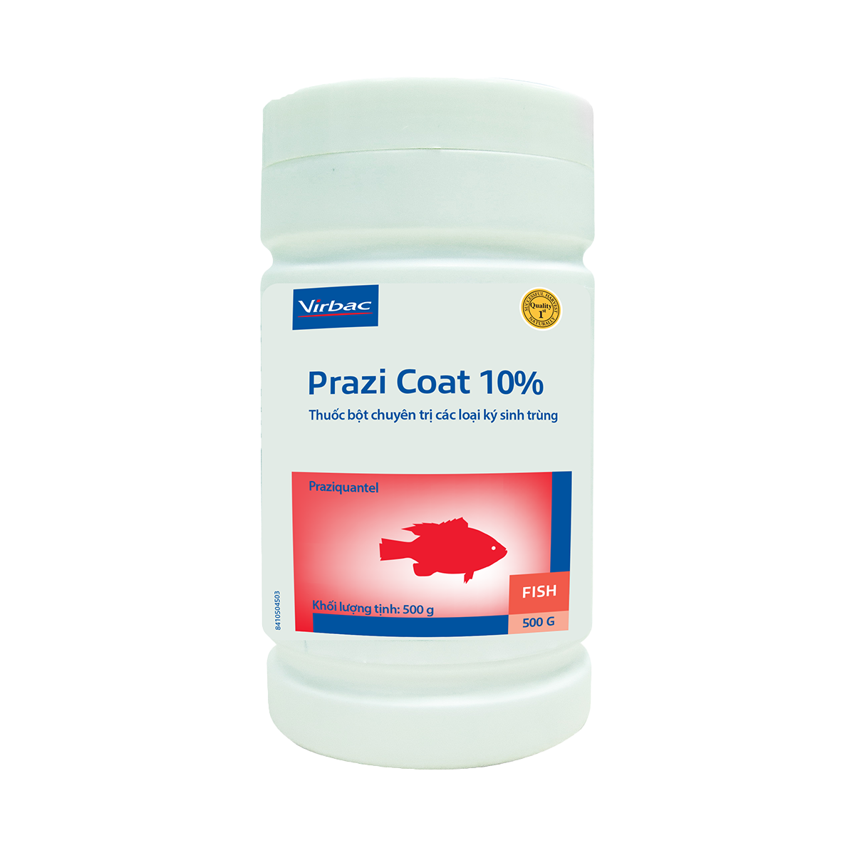 Prazicoat 10% Virbac - Đặc trị Sán lá gan 16 móc, 18 móc và Sán dây trên Cá Tra, Điêu hồng, Tôm - Hàng chính hãng