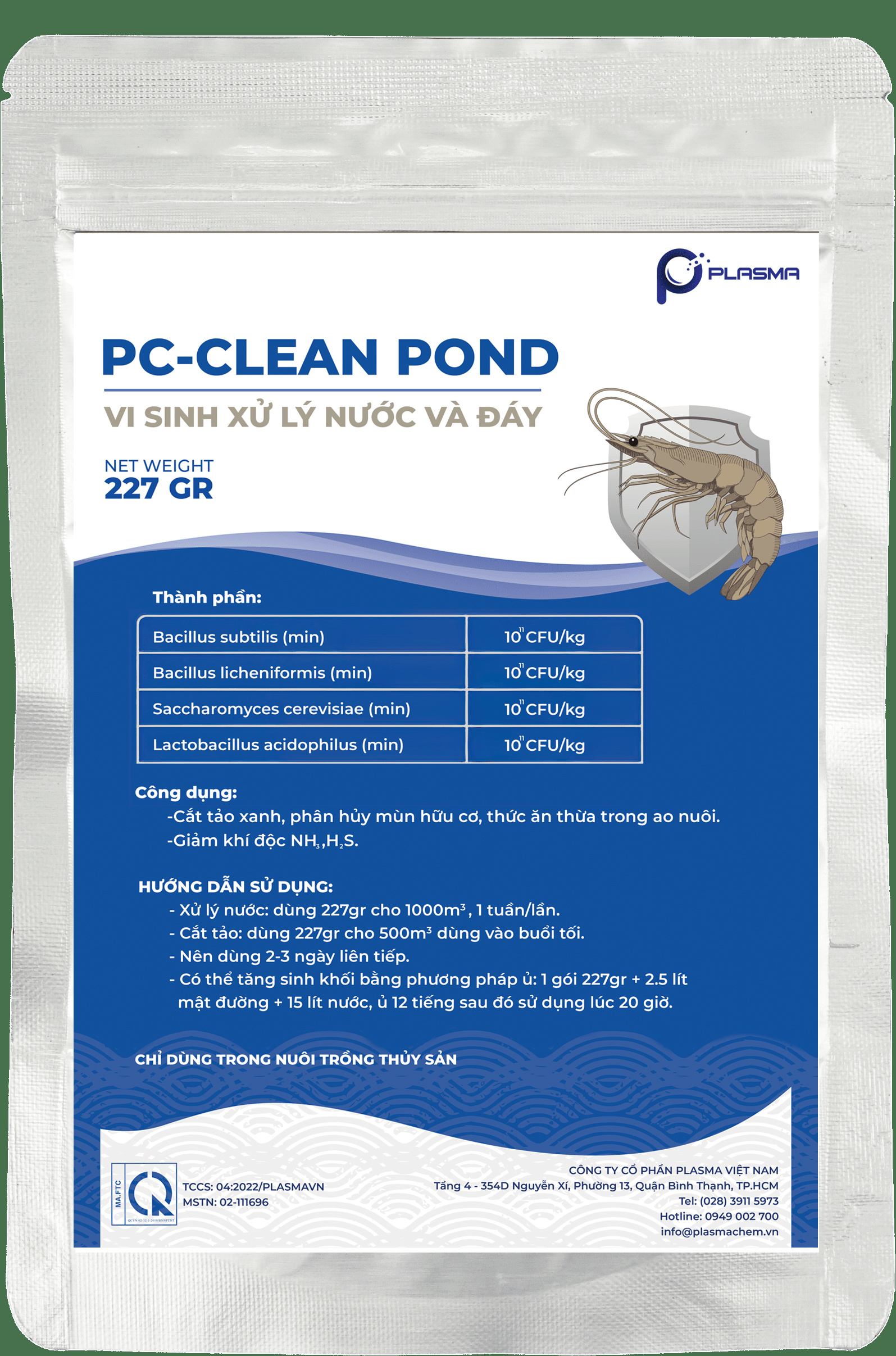 PC-Clean Pond Vi sinh ức chế tảo lam, rong nhớt - Ảnh 4