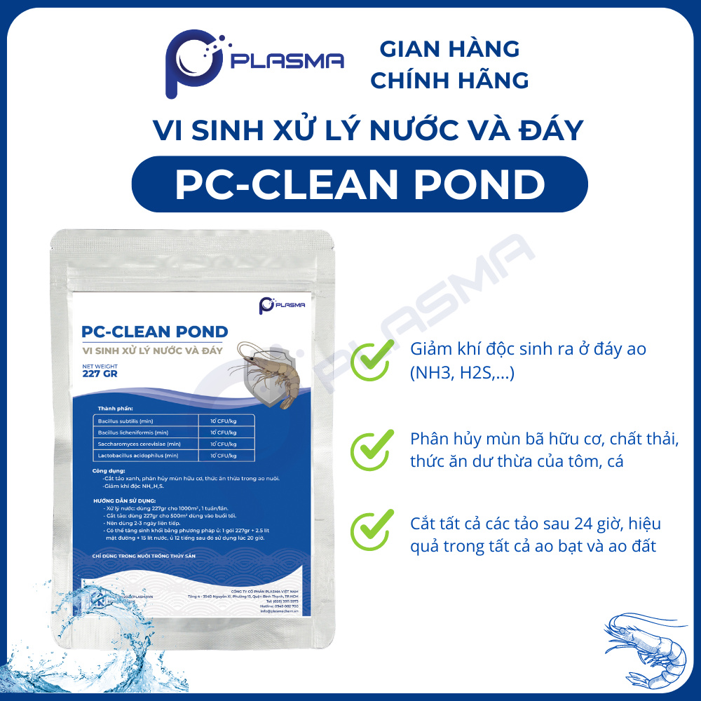 PC-Clean Pond Vi sinh ức chế tảo lam, rong nhớt - Ảnh 3