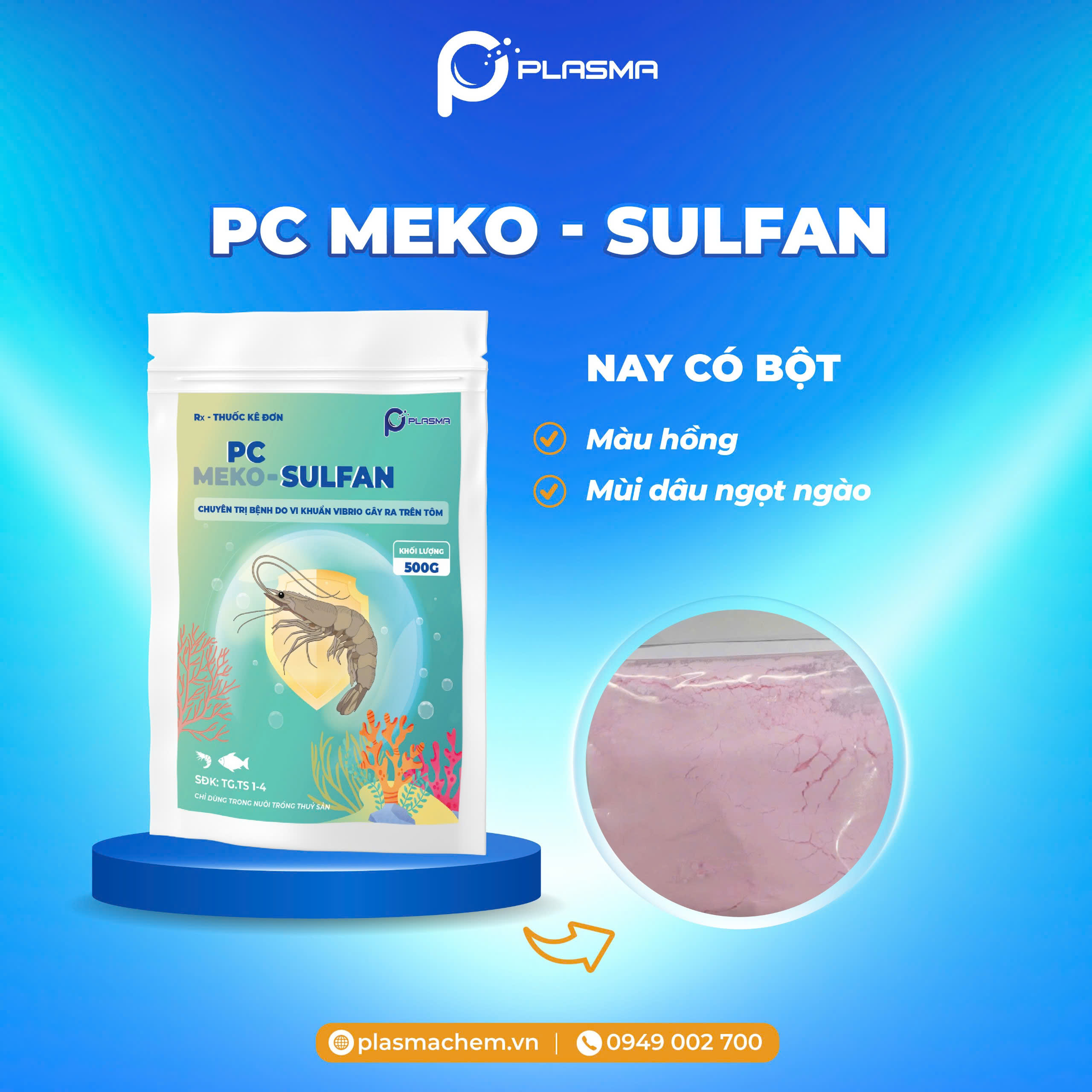 PC MEKO - SULFAN - Thuốc thủy sản Đặc trị giúp tôm không phát sáng, cá khỏe nuôi nhàn - Ảnh 4