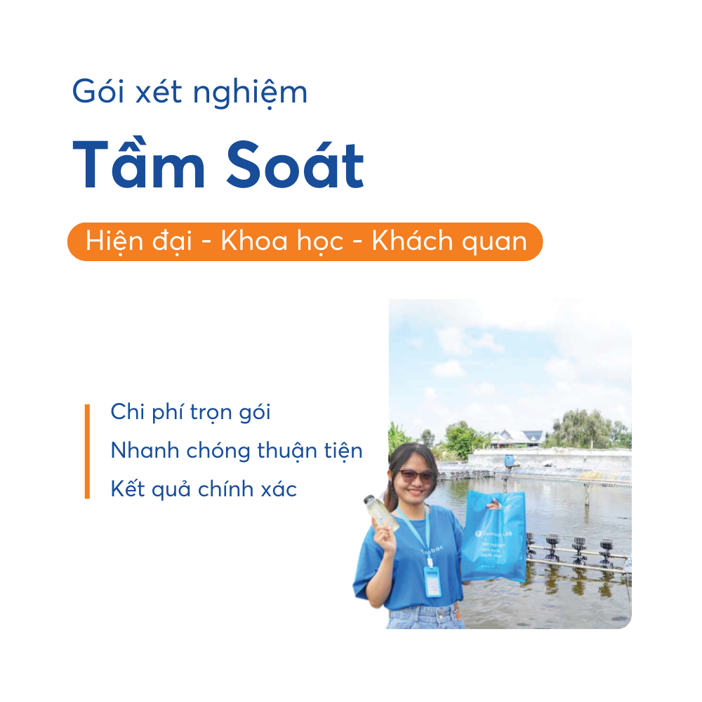 Gói tầm soát - Xét nghiệm 13 chỉ số nước và 09 chỉ số tôm