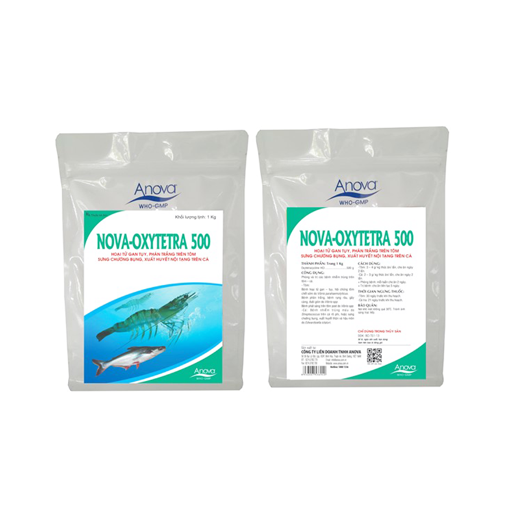 Nova Oxytetra 500 đặc trị nhiễm khuẩn trên tôm cá