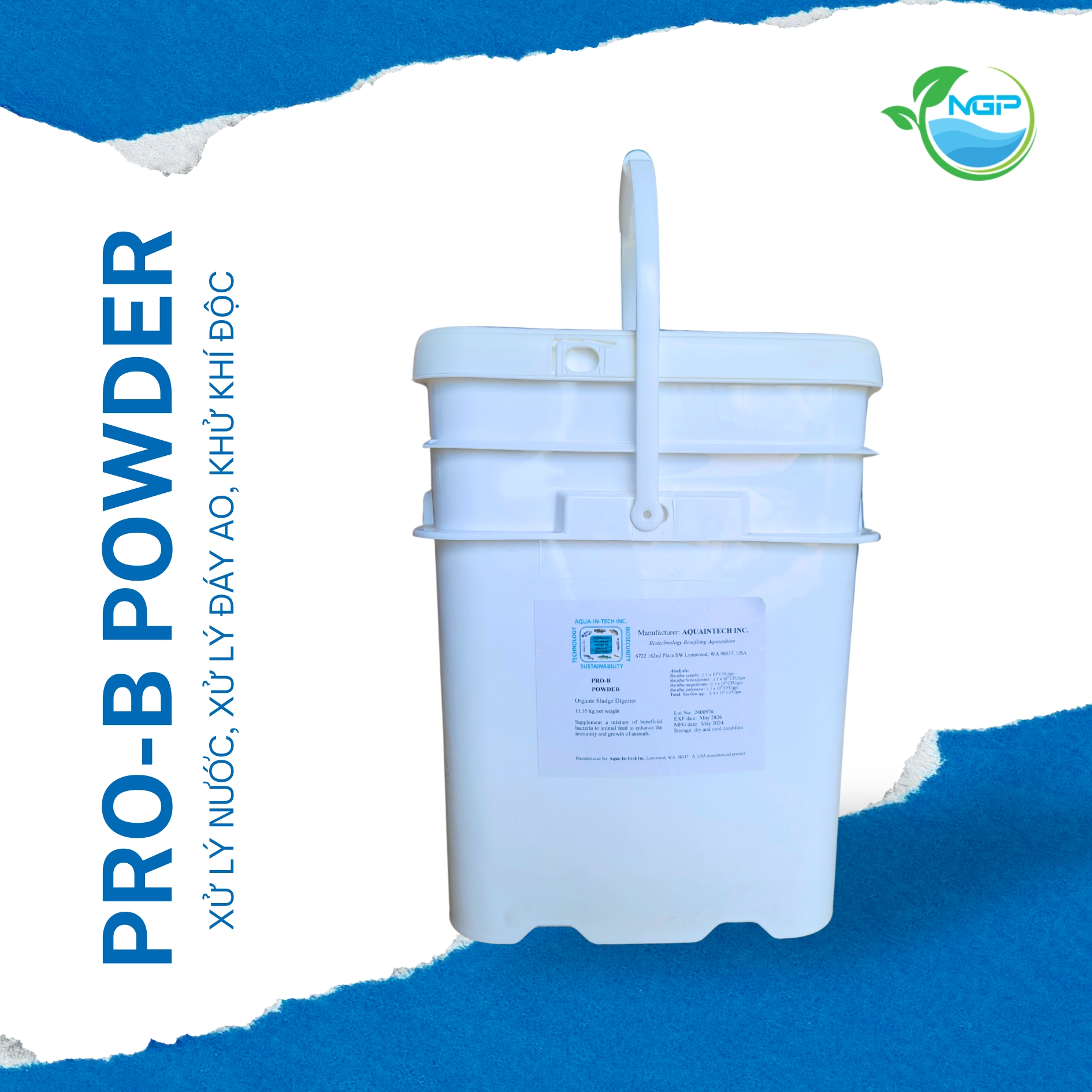 PRO-B POWDER - Vi sinh xử lý đáy ao - Ảnh 3