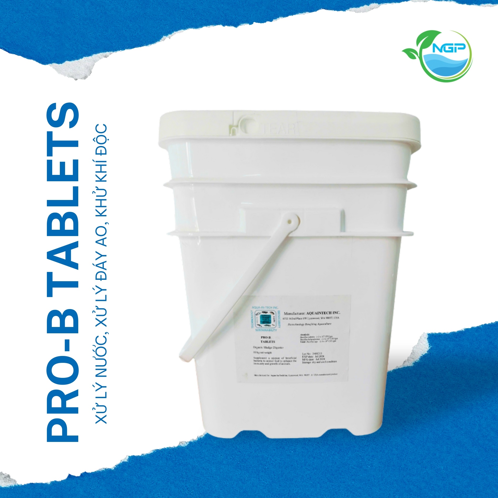 Vi Sinh Pro B Tablets Vi sinh đậm đặc dạng viên 10gr - xử lý nước, xử lý đáy ao, khử  khí độc - Ảnh 3