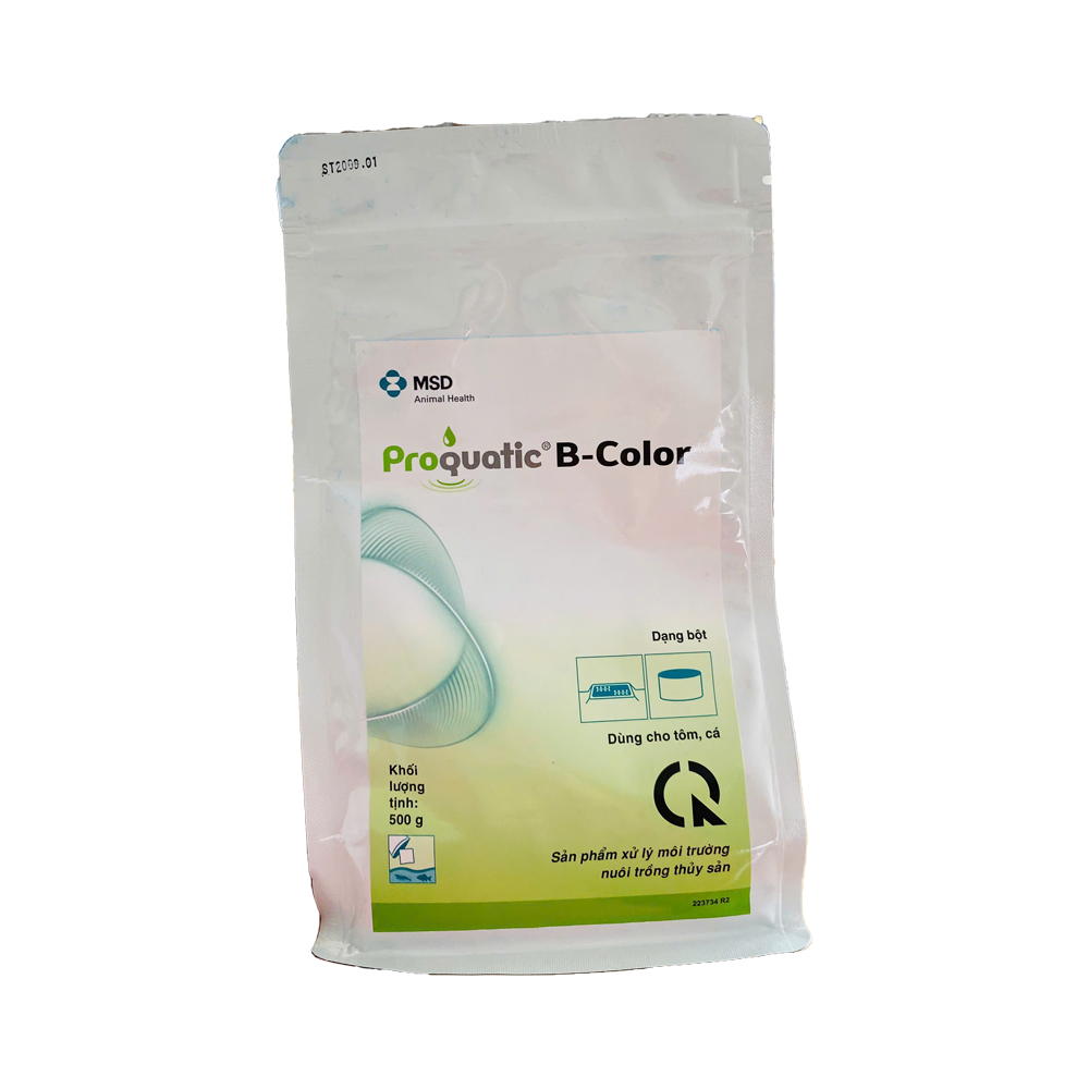 B Color tạo màu nhanh cho ao tôm cá, hấp thụ ánh sáng mặt trời vào nước giúp môi trường ổn