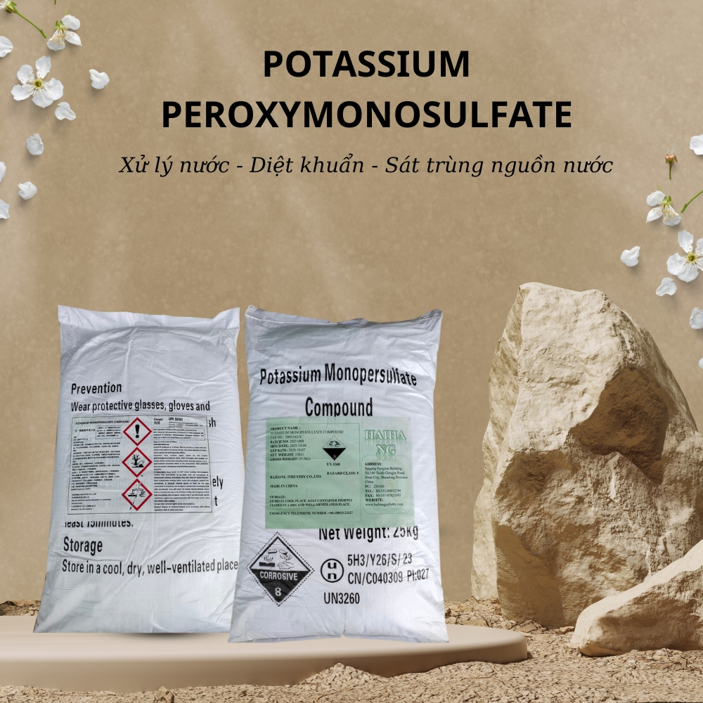POTASSIUM PEROXYMONOSULFATE 86% - Diệt khuẩn, sát trùng nguồn nước (màu trắng) - Ảnh 5
