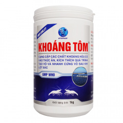 KHOÁNG TÔM - KHOÁNG TÔM kích thích tạo vỏ và nhanh cứng vỏ sau khi lột xác