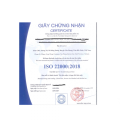 Giấy chứng nhận an toàn thực phẩm ISO 22000 TTP- chế biến thủy sản - Giấy chứng nhận an toàn thực phẩm ISO 22000 TTP- chế biến thủy sản